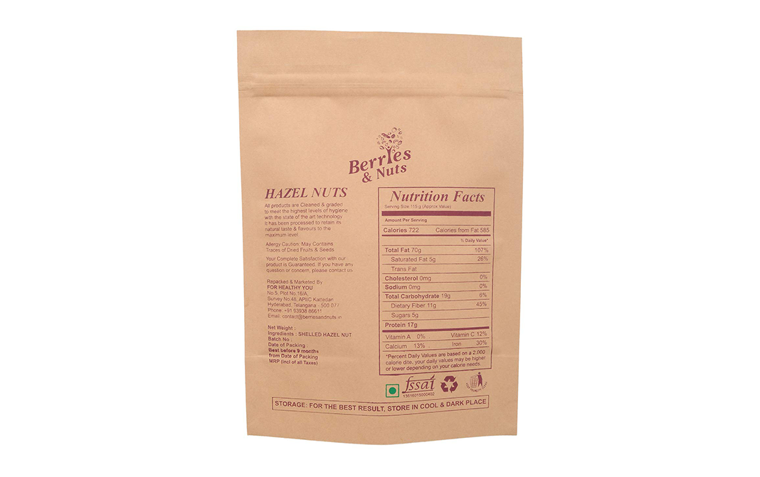 Berries & Nuts Hazel Nuts    Pack  1 kilogram